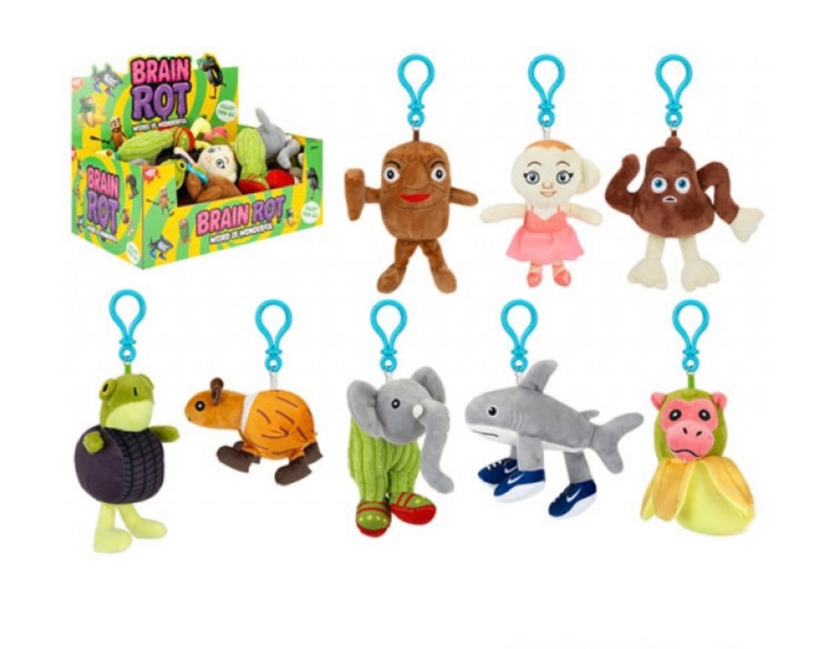 Brain Rot Clip On Keyring