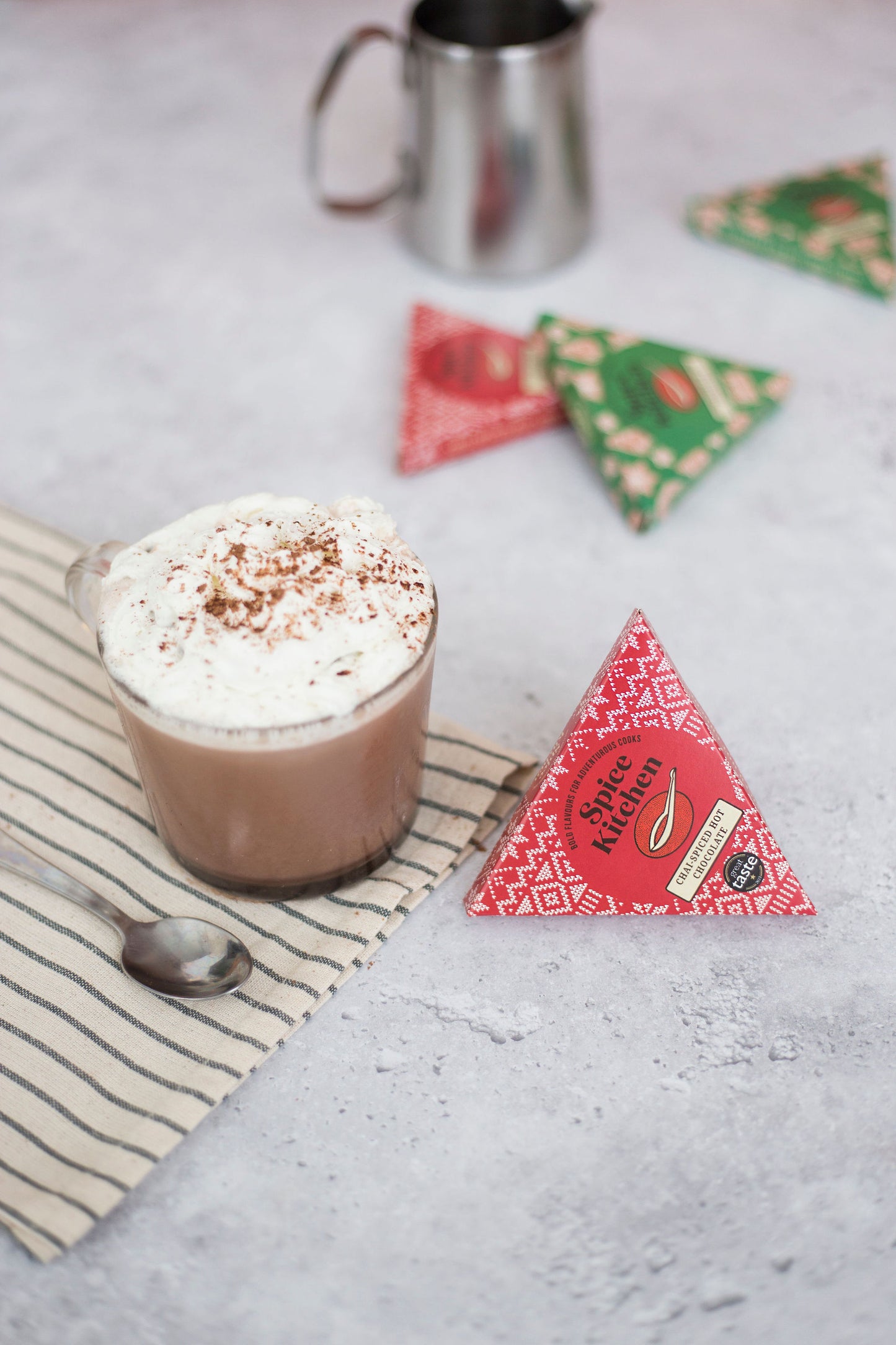Chai-Spiced Hot Chocolate Triangle