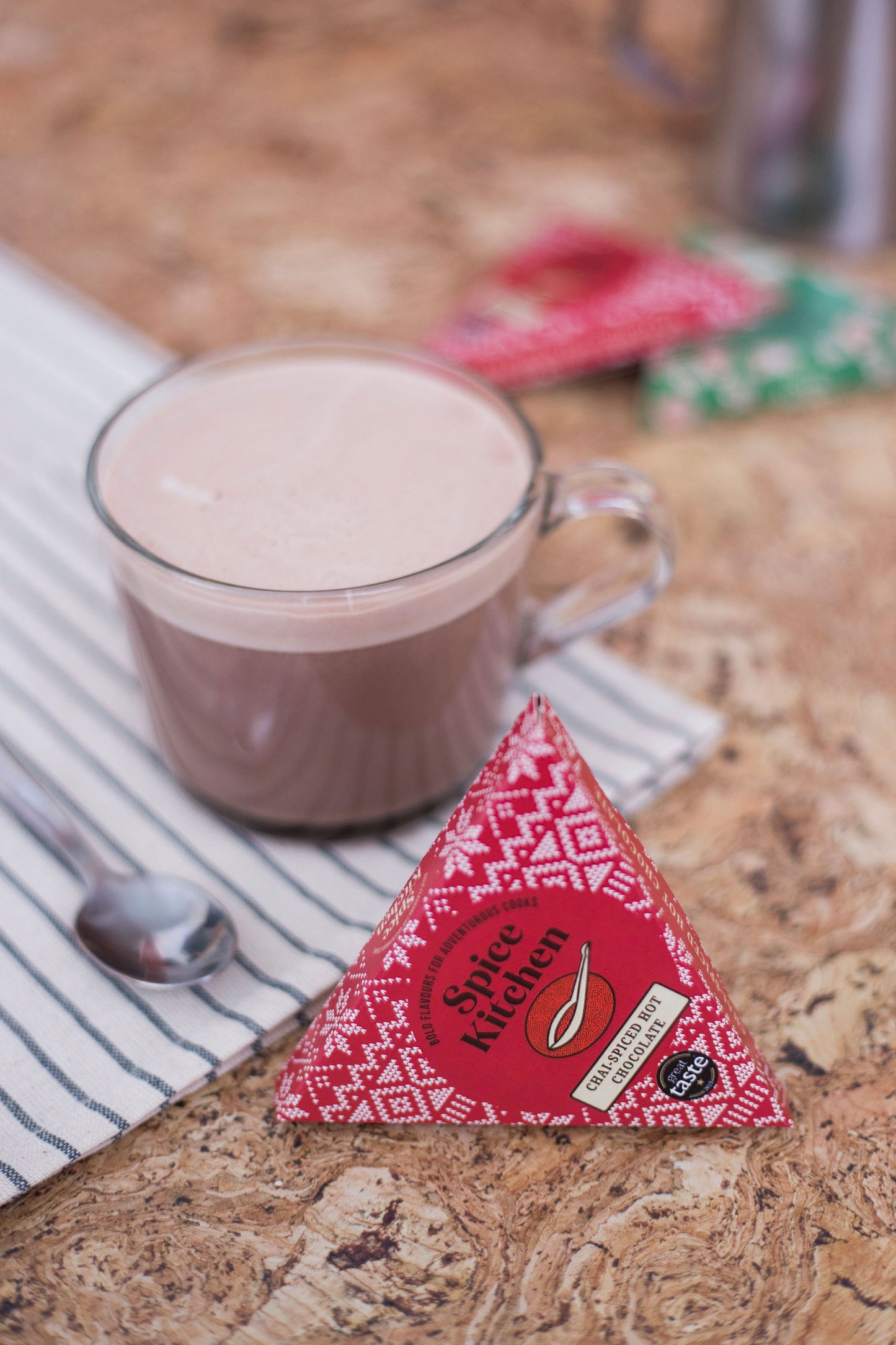 Chai-Spiced Hot Chocolate Triangle