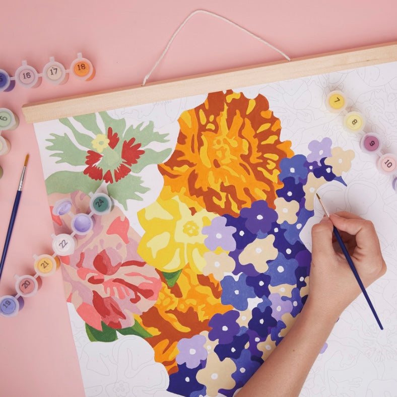 RHS Floral Paint By Numbers Wall Hanging Kit