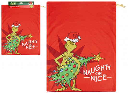Grinch Fleece Santa Sack