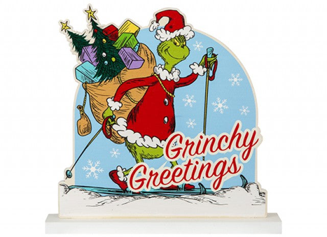 Grinchy Greetings Sign