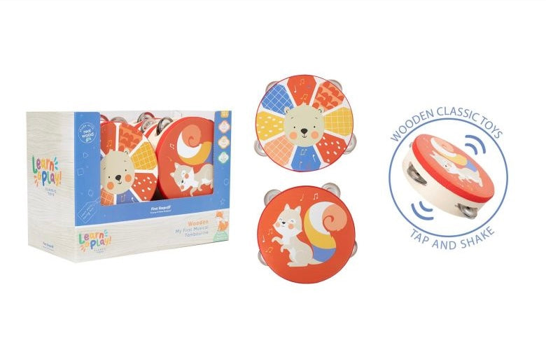 First Steps Wooden Tambourine