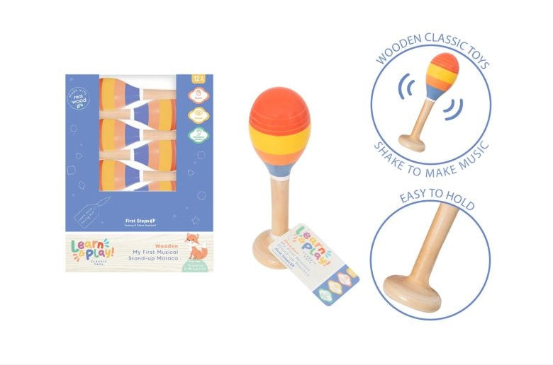 First Steps Wooden Stand Up Maraca