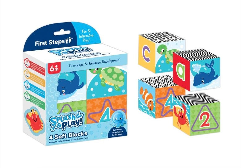 First Steps Soft Bath Blocks 4pk