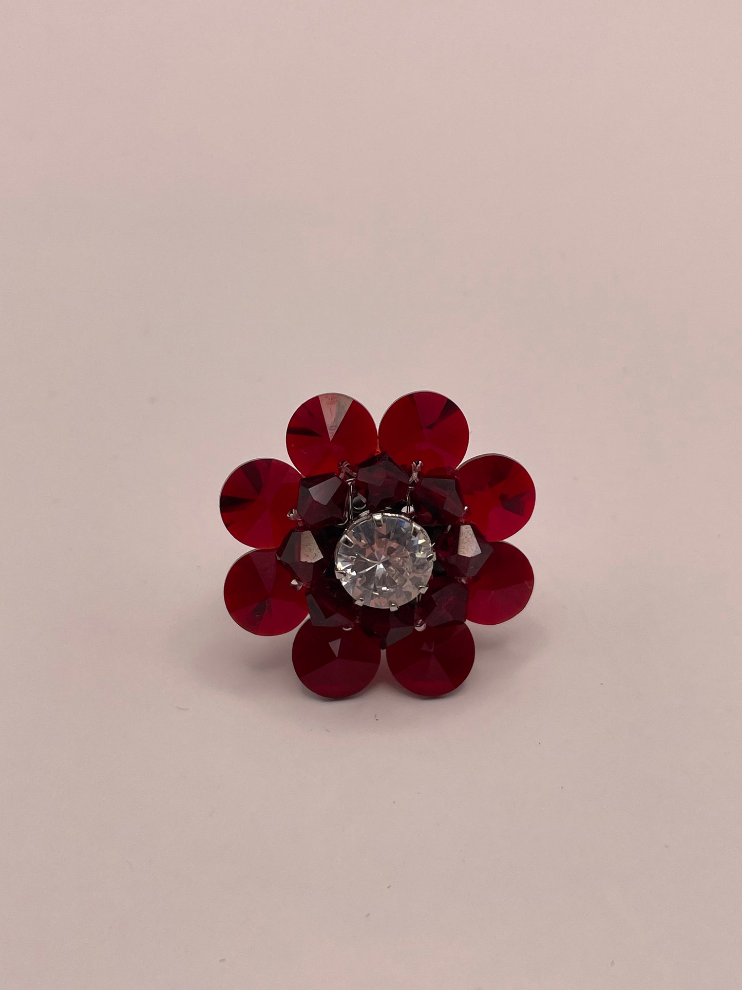 Siam large Stone Flower Ring