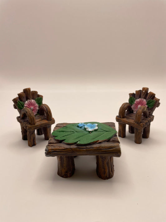 Woodland Bench and Chairs